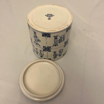 Spode Octagon Shaped Bowl, Delft Jar & Two Tiles (DR-MG)