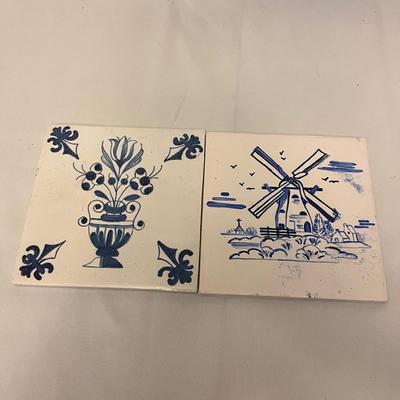 Spode Octagon Shaped Bowl, Delft Jar & Two Tiles (DR-MG)
