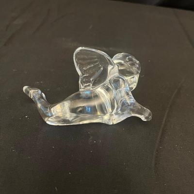Baccarat, Waterford & Stuben Crystal Figurines & Vase (O-MG)