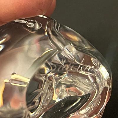 Baccarat, Waterford & Stuben Crystal Figurines & Vase (O-MG)