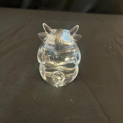 Baccarat, Waterford & Stuben Crystal Figurines & Vase (O-MG)