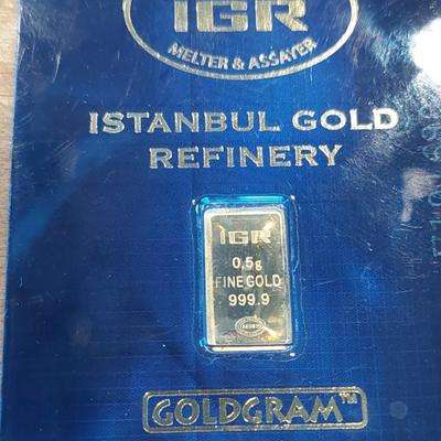0.5 gram Gold Bar
