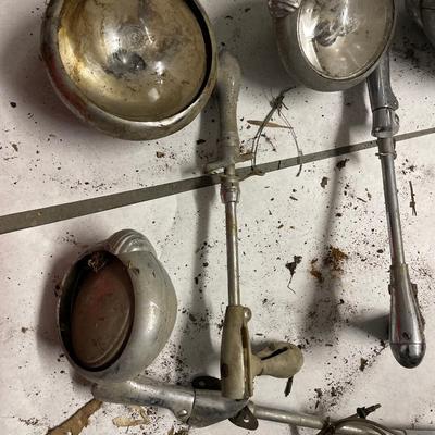4 vintage car spotlights