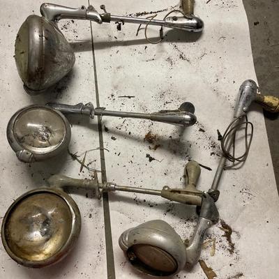 4 vintage car spotlights