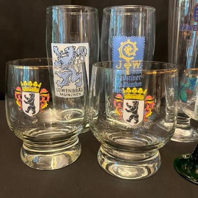 German Glass Beer Steins, Glasses & Books (O-MG)