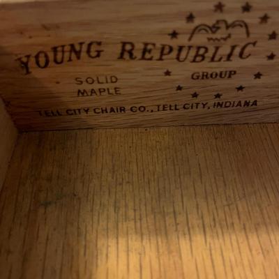 Tell City Chair Co. Young Republic Petite Roll Top Secretary & Chair (O-MG)