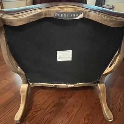Bernhardt Leather & Wood Framed Armchair (O-MG)