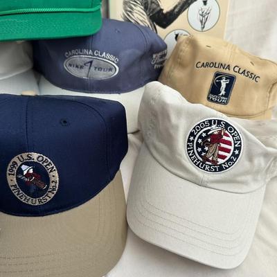 Golfer's Lot: 6 Baseball Caps, Books, Nike Shirt, Binoculars AND Tervis Tumbler (New) (B3)