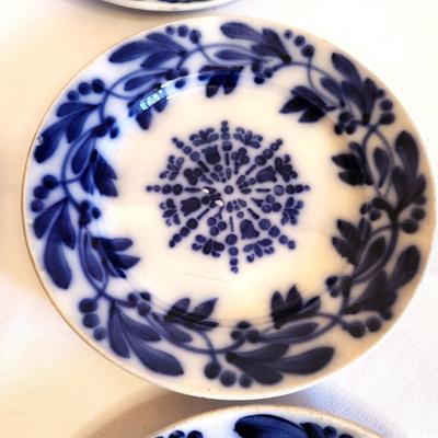 Lot #132 Lot of 6 Antique Flow Blue Plates - French