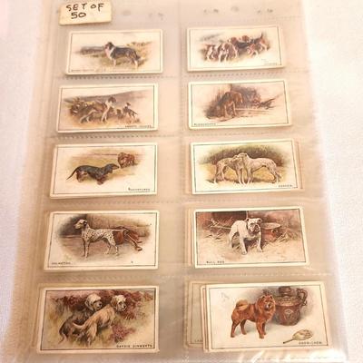 Lot #133 Complete Set of Antique British Cigarette Cards - DOGS