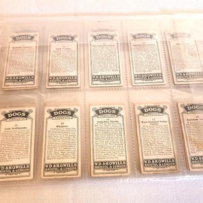Lot #133 Complete Set of Antique British Cigarette Cards - DOGS
