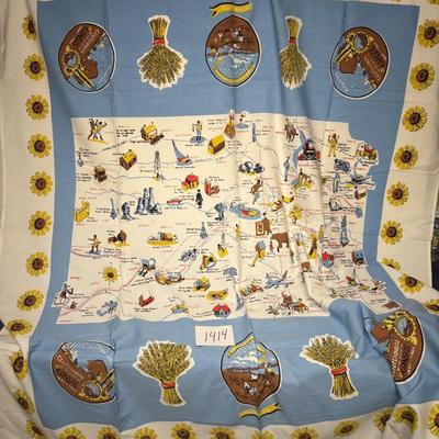 Vintage Kansas Tablecloth