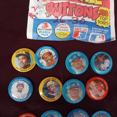 VARIOUS BASEBALL BUTTONS