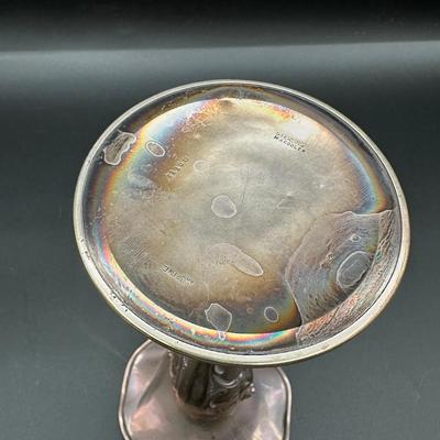 Sterling Silver Repoussé Bud Vase with Cherub Design, M.S. Cooler