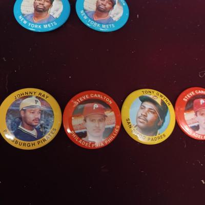 VARIOUS BASEBALL BUTTONS