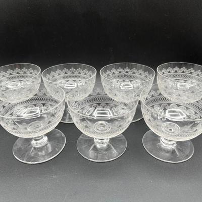 Cristal d’Arques France Lead Crystal Dessert / Compote Bowls