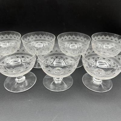 Cristal d’Arques France Lead Crystal Dessert / Compote Bowls