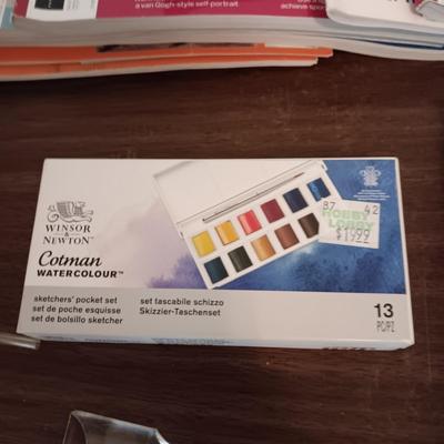 ART SUPPLIES AND 2 DIFFERENT ARTISTS MAGAZINES