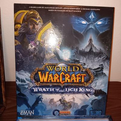 WORLD OF WARCRAFT WRATH OF THE LICH KING BOARD GAME & SEALED WARCRAFT MISTS OF PANDARIA