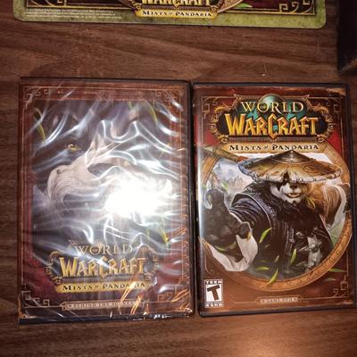 WORLD OF WARCRAFT WRATH OF THE LICH KING BOARD GAME & SEALED WARCRAFT MISTS OF PANDARIA