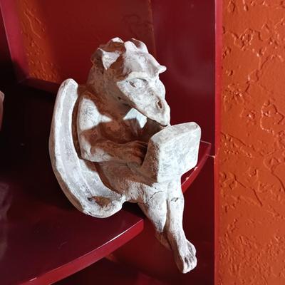 HALLOWEEN FACELESS REAPER AND A GARGOYLE