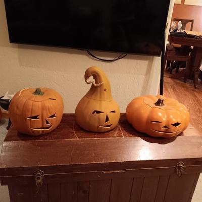 A TRIO OF PUMPKINS