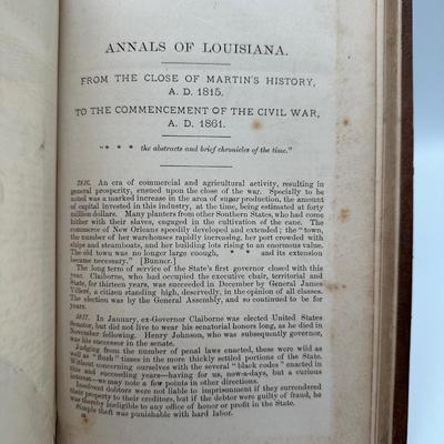 1882 History of Louisiana by François Xavier Martin