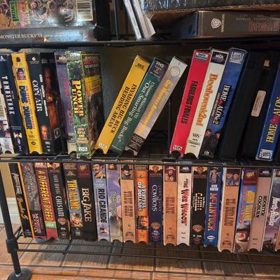 Sale Photo Thumbnail #50: DVDs
VHS
Shelves included 

Wood shelf - 38” tall, 9 1/2” deep, 36” wide