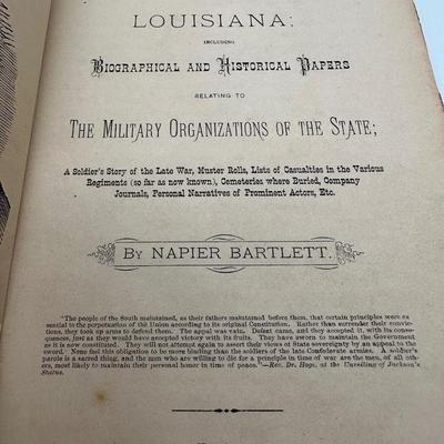 1875 Military Record of Louisiana by Napier Bartlett – Civil War Confederate History, New Orleans