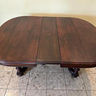Antique Extendable Dining Table with Leaves