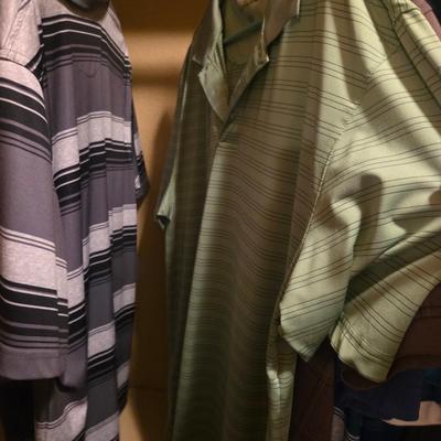 Sale Photo Thumbnail #234: Suits
Dress pants 36x30
Long sleeve shirts
Short sleeve shirts
Ties
Shoes - size 10 Nunn Bush shoes are brand new

Shelf not included