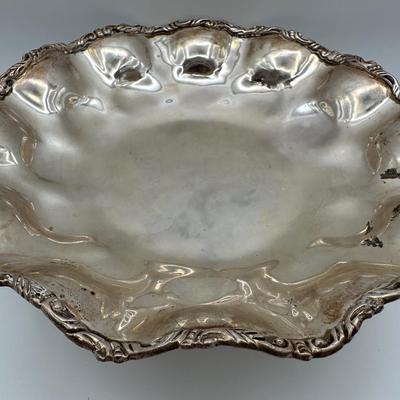 Mexican Sterling Footed Scalloped Bowl