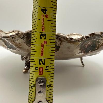 Mexican Sterling Footed Scalloped Bowl