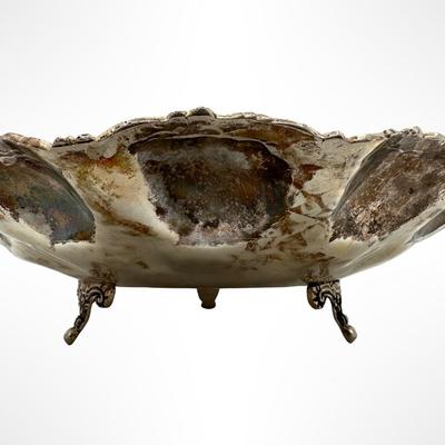 Mexican Sterling Footed Scalloped Bowl