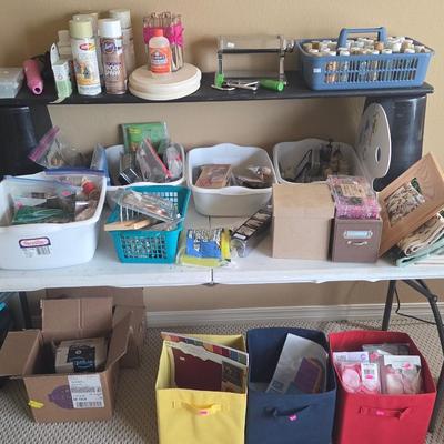 Sale Photo Thumbnail #276: Sewing
Paints
Clay
Hot glue sticks

Shelves & table not included