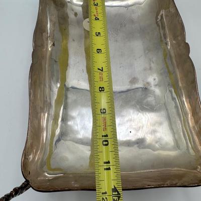 Mexican Sterling Silver Footed Rectangular Tray — Signed Zurita