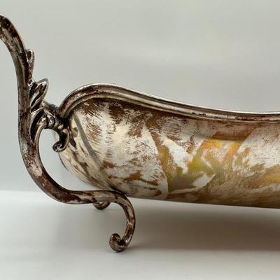 Mexican Sterling Silver Footed Rectangular Tray — Signed Zurita