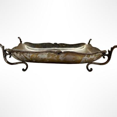 Mexican Sterling Silver Footed Rectangular Tray — Signed Zurita
