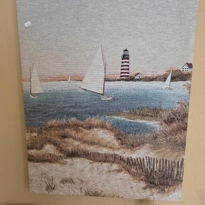 Sale Photo Thumbnail #311: Picture - 23x36
Mirror - 21x27
Square table - 14x24 1/2, 22 1/2” tall
Lighthouse table - 21” tall