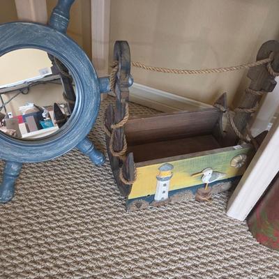 Sale Photo Thumbnail #314: Picture - 23x36
Mirror - 21x27
Square table - 14x24 1/2, 22 1/2” tall
Lighthouse table - 21” tall