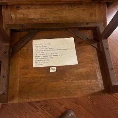 Pottery Barn “Granger” Wood & Metal Nesting Tables (LR-MG)
