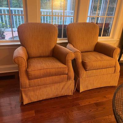 Pair Of Craftmaster Swivel Accent Chairs (LR-MG)