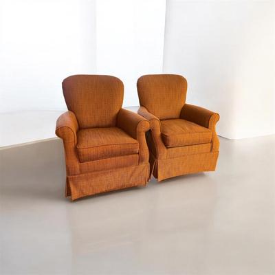 Pair Of Craftmaster Swivel Accent Chairs (LR-MG)