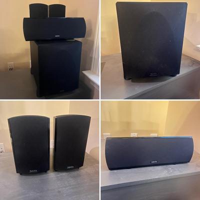 Definitive Pro Sub 800 With Center Speaker & Two Speakers (LR-MG)