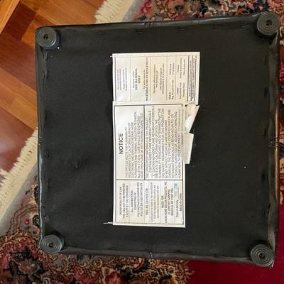 Black Vinyl Cube Foot Stool (L)
