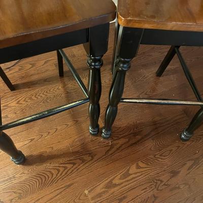 Pair of Wooden Barstools (LR-MG)