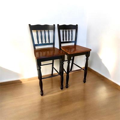 Pair of Wooden Barstools (LR-MG)