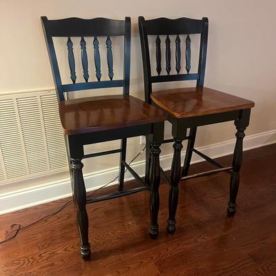 Pair of Wooden Barstools (LR-MG)