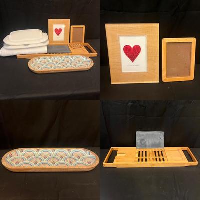 Bamboo Bathtub Caddy, Full Body Bath Pillow & More (LR-MG)
