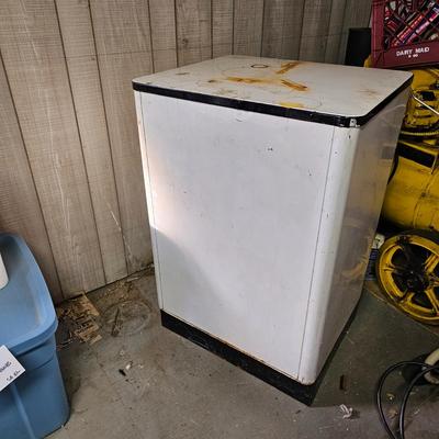 Pair of White Enamel Cabinets (SB, G1 -JS)